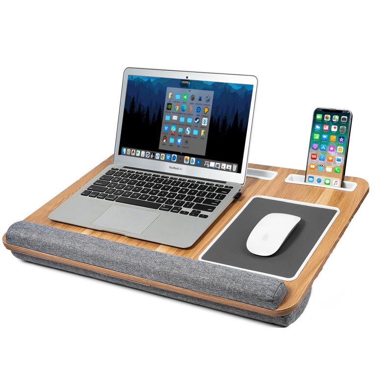 

Bamboo Portable Lap Desk: Small Table for Bed, Dorm, or Car