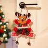 Christmas Hanging Decoration 3D Santa Snowman Elk Bear Door Knob Hanger Holiday Wall Art Sign for Living Room Bedroom Indoor Decor