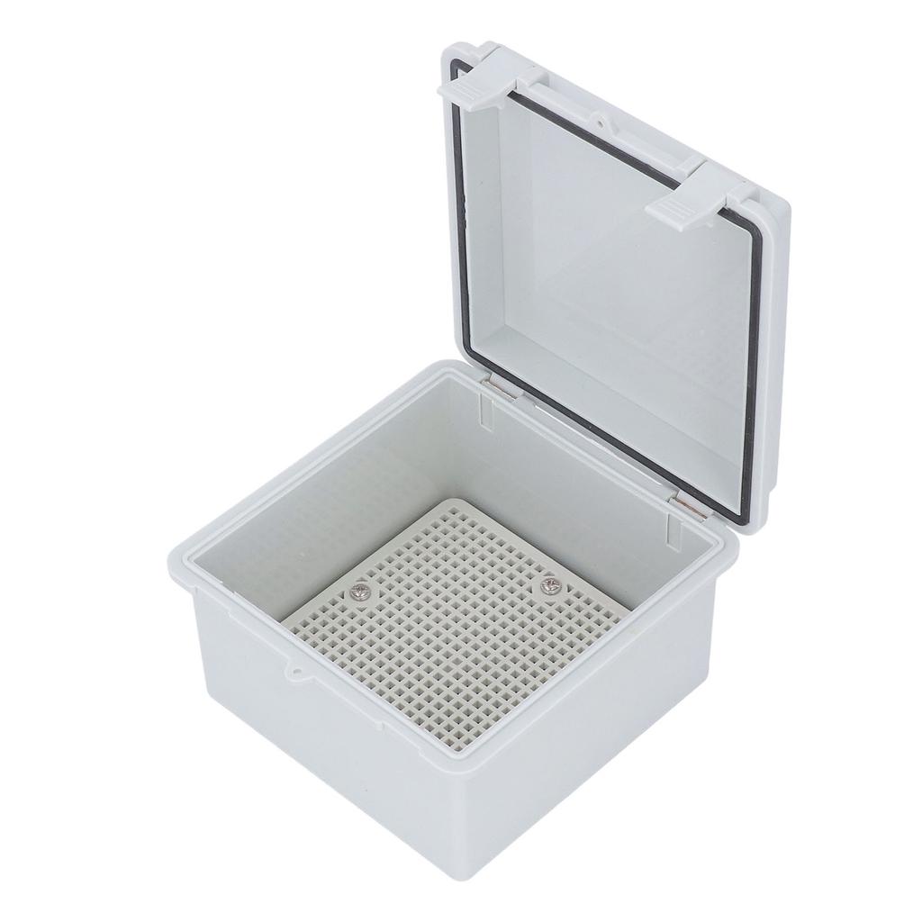 IP67 Waterproof Junction Box with Hinge Cover ABS Plastic Outdoor Electrical Project Box Gray