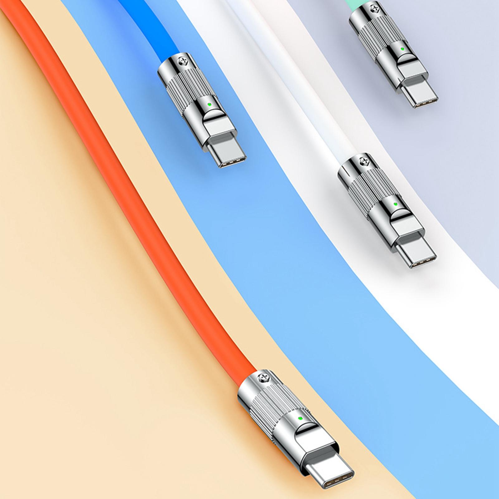 

Zinc Alloy 6A Fast Charging TPE Liquid Silicone 120w Phone Charging Cable Data Cable