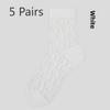5 Pairs Girls Small Fresh Ring Glass Stockings Children's Summer Hollow Hollow Mesh Breathable Crystal Pile Socks