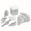 60Pcs Blank Key Tags 1.5 Inch Slotted Plastic Tags with Metal Snap Hooks White Square Hanging Tags for Key Cabinets Boxes Lockers Sturdy Frosted