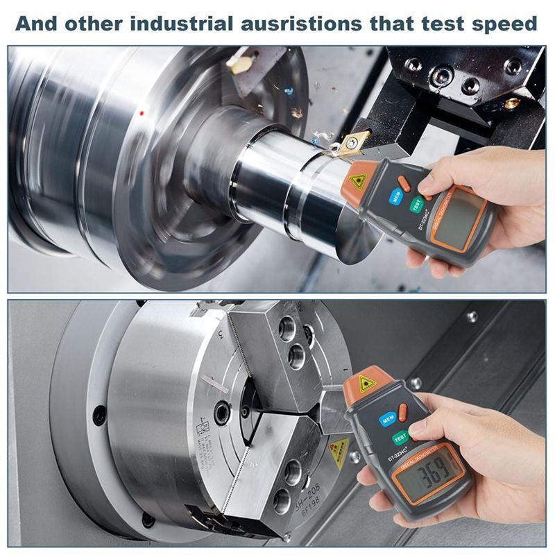 Aug. Digital Laser-Photo Tachometer Non Contact RPM Tach, Noncontact Laser-Photo Sensor With 2.5RPM To 99999 RPM