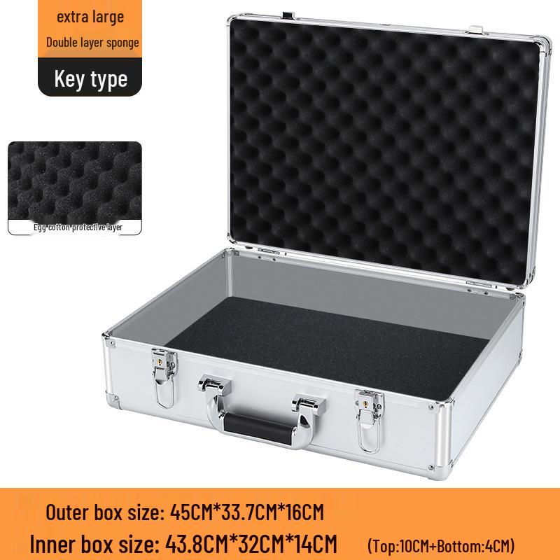 Aluminum Alloy Password Briefcase for Document and Tool Storage