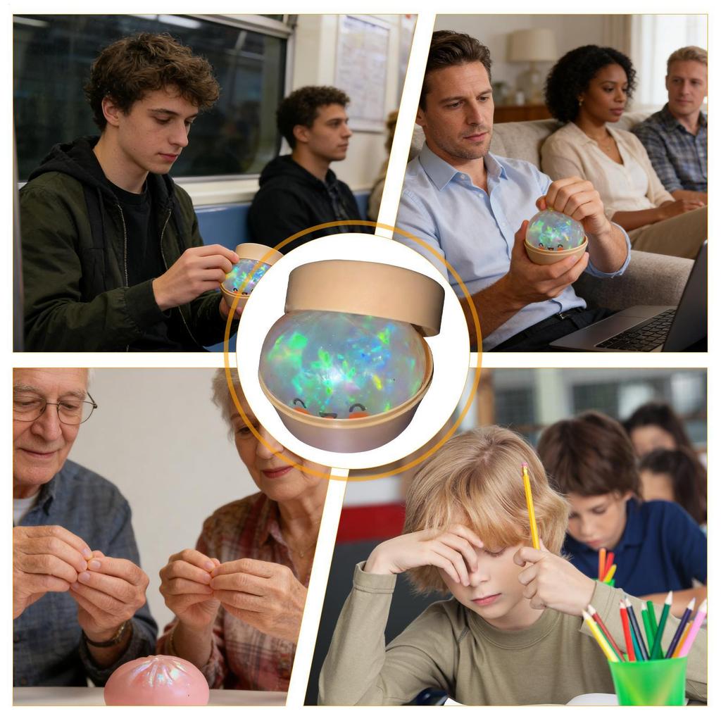 Soft Bun Stress Toy Sensory Bun Squeeze Stress Fidget Novelty Rebounding Toy for Kids Adults Students Workers Home School Office