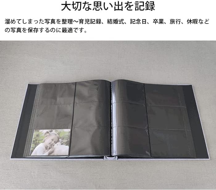 Large Capacity Photo Album with 160 Holds 960 Large Highly Transparent Fabric and Perfect for Organizing Graduation Baby Photo and A Great Pockets,