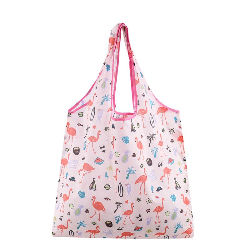 Reusable Shopping Bags Women Foldable Tote Bag Portable Cloth Eco Grocery Bag Folding Large Capacity Fruit Vegetable Handbags