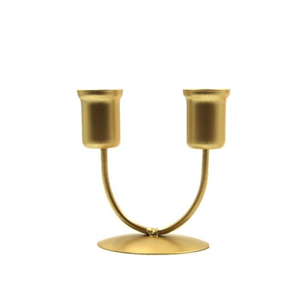 

Спальня Милый Простой 2-х Ручной Свадебный Подсвечник Подставка Украшение Стола 9.5x9 x7cm золотой