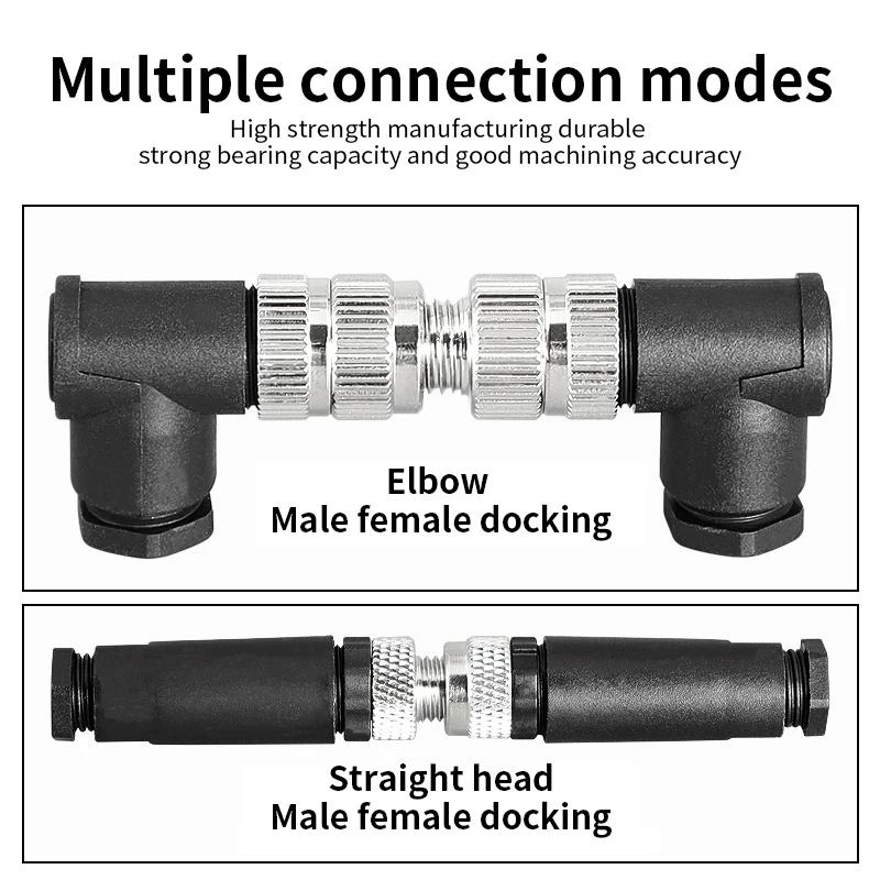 M8 waterproof connector - 3P4P male female M8 waterproof aviation plug socket sensor cable connector
