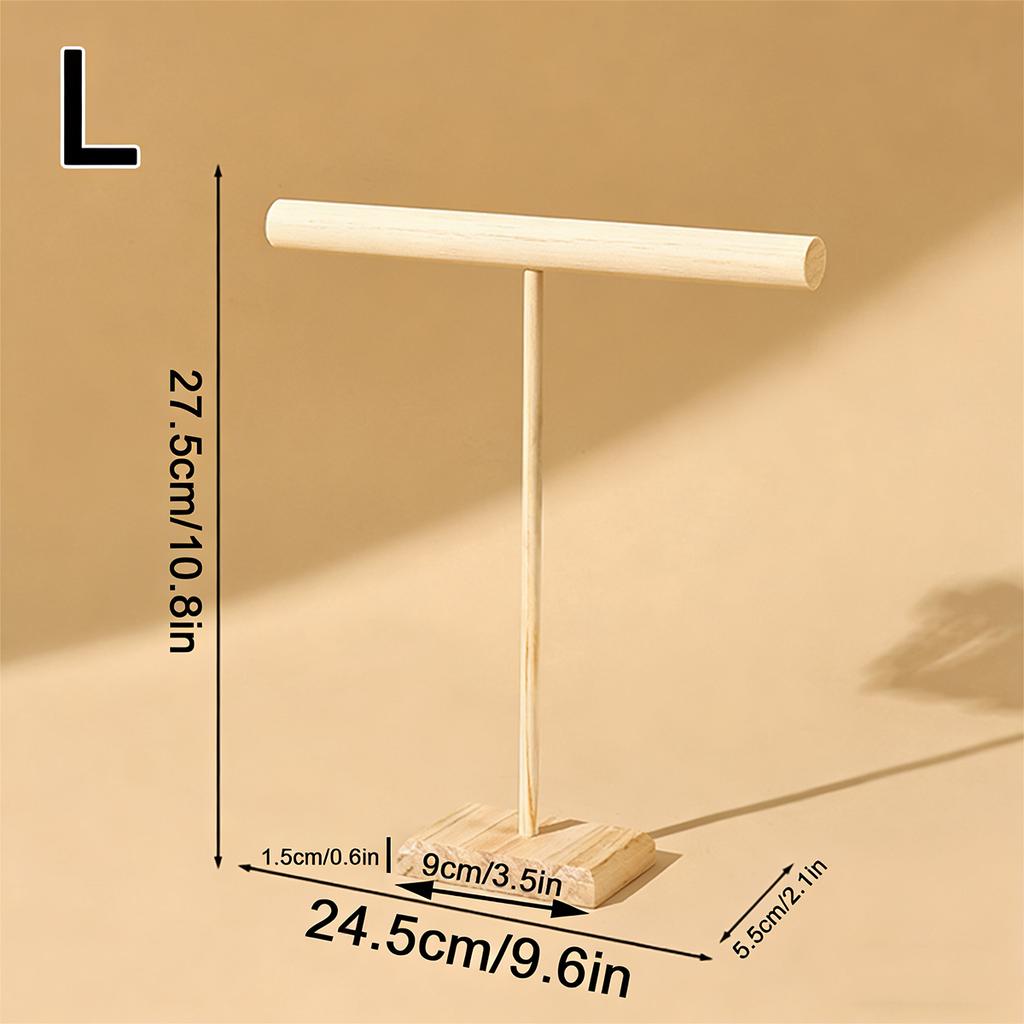 Elegant Multi-Level Wood Bangle Holder Jewelry Display Stand for Bracelets Beads Headbands Easy Assembly Vanity Organizer Rack