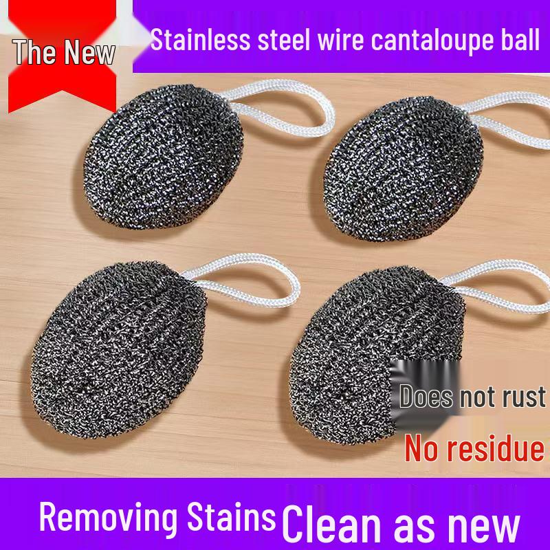 Stainless Steel Wool Cleaning Ball with Lanyard, Large 30g - Ideal for Kitchen, Pot, and Dishwashing Tasks