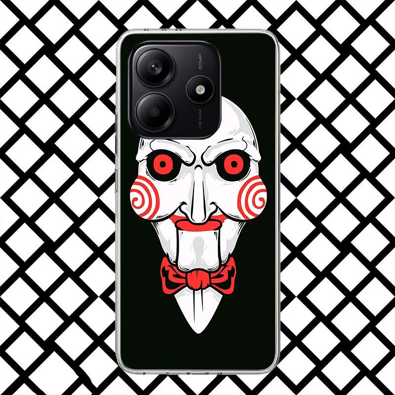 The Jigsaw Killer Horror Phone Case for Xiaomi Redmi Note 15 14 14S 13 12 12S 11 Pro Plus 11E 11T 11S 10S 5G Soft Cover Fundas R