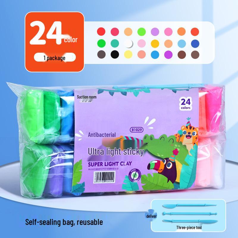 Super Light Clay for Kids - 12, 24, or 36 Colors DIY Space Clay Play-Doh Set