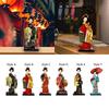 Japanese Geisha Kimono Doll 25cm Traditional Free Standing Asian Tabletop Decoration for Cabinet Office Table Desk Bookshelf