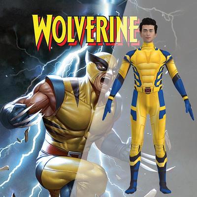 Halloweenowy Kostium Wilkołaka Wolverine dla Dzieci z Mięśniami – Strój Cosplay Anime Avengers