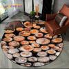 Latest 3D Color Wood Grain Lines Round Area Rug,Carpet Rug for Living Room Bedroom Sofa Child Playroom Decor,pet Non-slip Gift