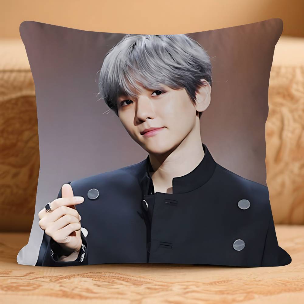 Anime B-Bae-K-khyun Pillow Case Removable Washable Cushion Cover – All-Season Soft Linen