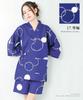 Nishiki Jinbei Top and Bottom Perfect for Fireworks Summer and Cool Yukata Japanese Style 24908-17 Women's Set, 100% Cotton, Festivals, Festivals,
