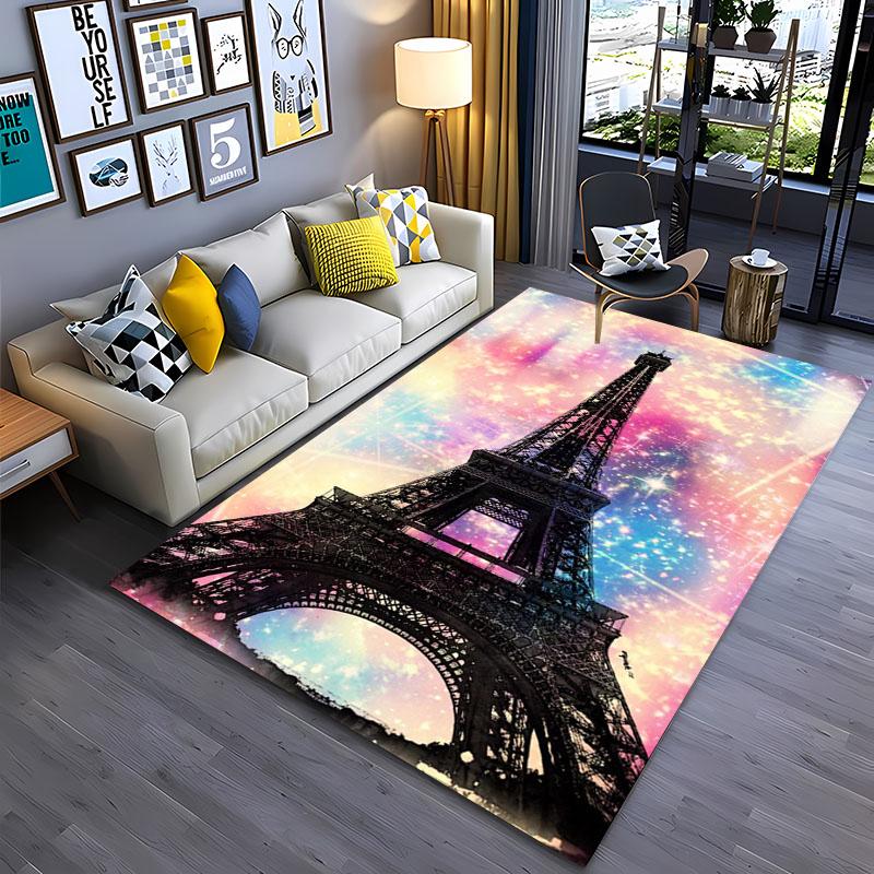 Beautiful Romantic  France Paris Eiffel Tower Carpets for Home Living RoomBedroom Sofa Doormat Kitchen Floor Rugs Anti-slipDecor