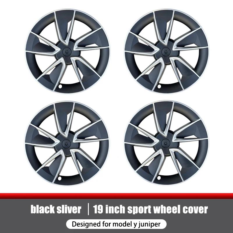 4PCS Hub Cap for Tesla Model Y Juniper 19-Inch 2025 Performance for Crossflow Wheel Cover Automobile Hubcap Full Rim Accessories
