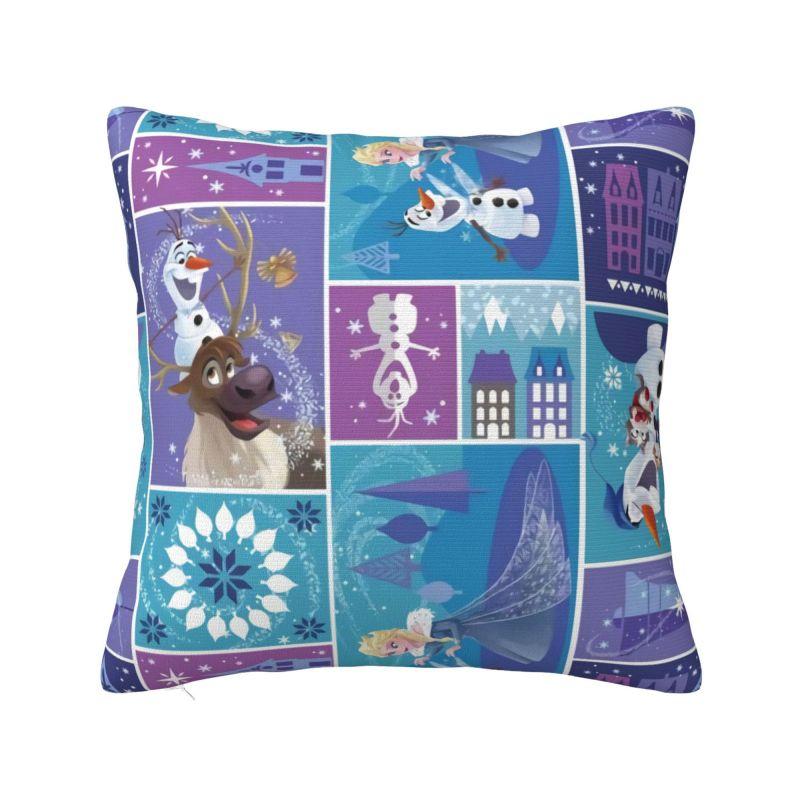 Custom Frozen Olaf Elsa Manga Pillow Case 45x45cm Nordic Cushion Cover Soft Pillowcase