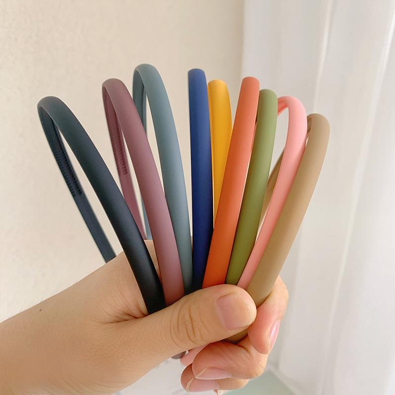 Fascia per capelli coreana antiscivolo opaca, sottile 0,8 cm, versatile per lavare il viso