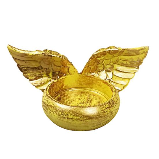 

Подсвечник «Крылья ангела» из смолы в винтажном стиле, подсвечник для молитвы, подсвечник для чайной свечи для украшения дома, свадьбы, Рождества, церкви D