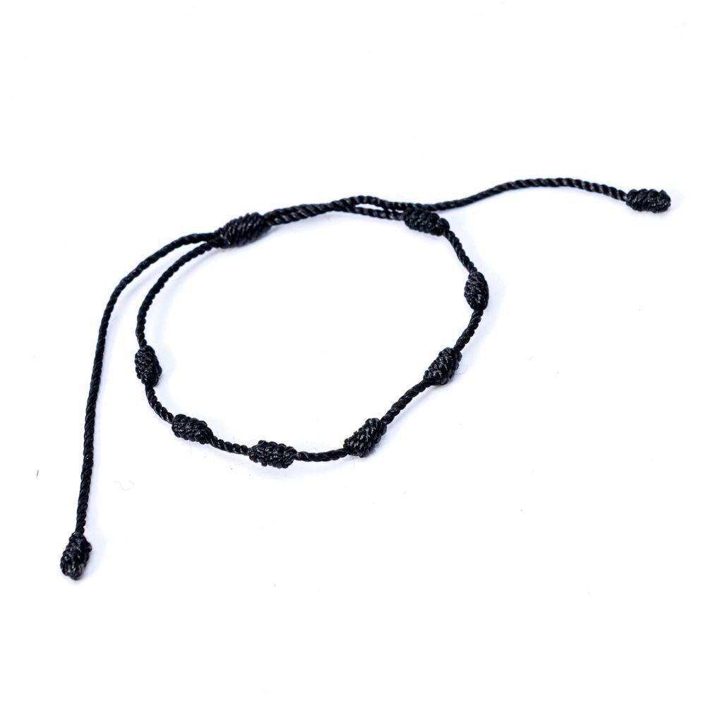 

Доступный: Браслет ручной работы из красного и черного перуанского узла, семисекционный веревочный браслет - устойчив к выцветанию