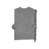 ELLE French Tassel Fashion Design Round Neck Casual Loose Sleeveless Vest Knitwear Women tops EM52940