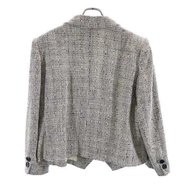 Givenchy Silk Linen Blend Tailored Jacket 17 Black X Beige Women Used
