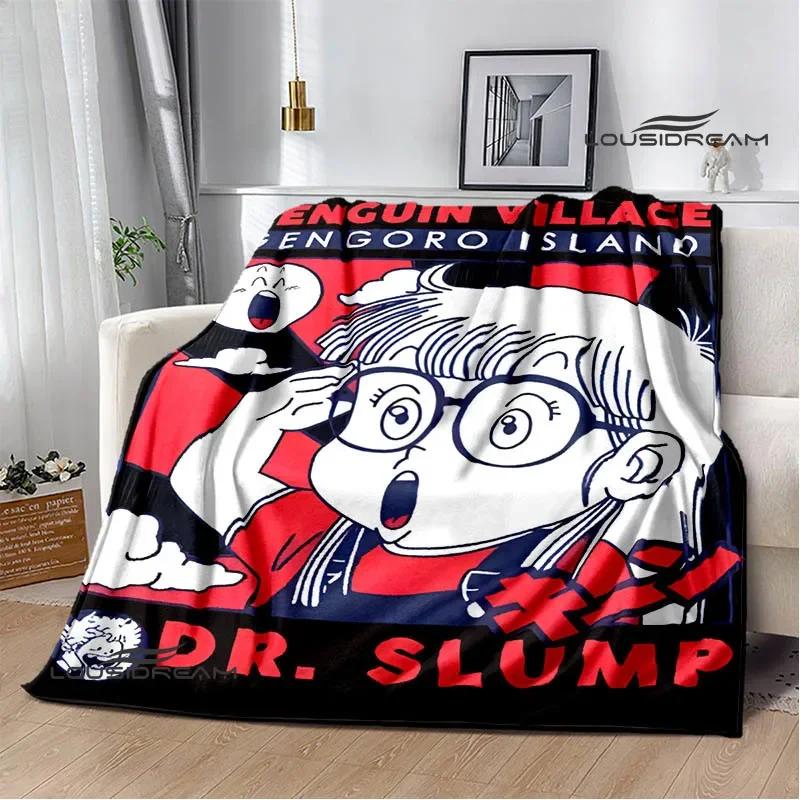 Doctor Slump Cartoon Printed Blankets Flange Warm Blanket Soft and Comfortable Blanket Picnic Blankets Bed Linings Birthday Gift