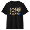 Amaze Gradient Geometric Letter T Shirt For Men Pure Minimalist Crew Neck Short Sleeve Casual Daily Oversized Tops