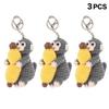 Cute Crochet Monkey Banana Keychain Handmade Knitted Animal Bag Charm Backpack Pendant Key Holder Lovely Gifts