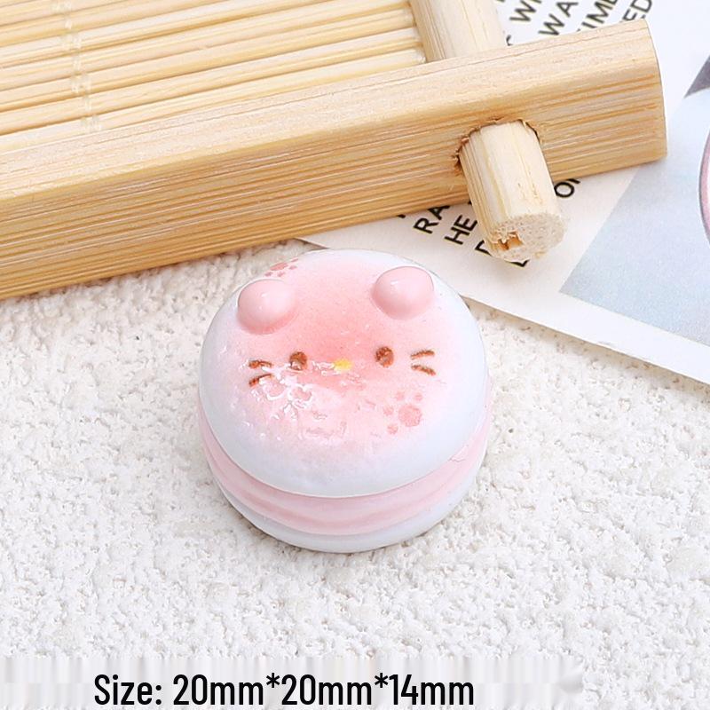 Cute KT Cookie Sandwich Resin Accessories: DIY Cartoon Hair Clips & Crocs Charms