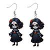 Halloween Witch Earrings Earrings, Gothic Drop Lightweight Acrylic Pendant Anti-rust Alloy for Women Girls Day of The Dead Accessories Retro