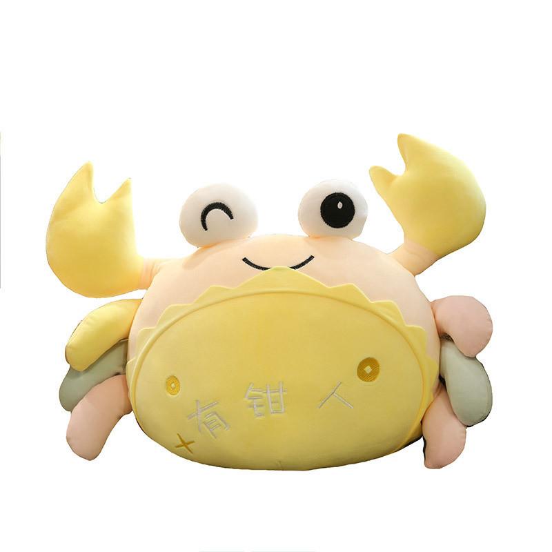 Adorable Cartoon Crab Plush Toy Stuffed Animal Pillow Down Cotton Cushion