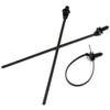 50 pezzi fascette fermacavi nere con clip a pressione e zip