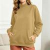 Women's Loose Fit Long Sleeve Pullover Sweatshirt with Pockets for Everyday Casual Wear