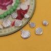 Beach Shell Silver Beads: Small Pendant, Earrings, Bracelets, Charms, and DIY Jewelry Ornaments for Shoes, Clothing, and Bags
