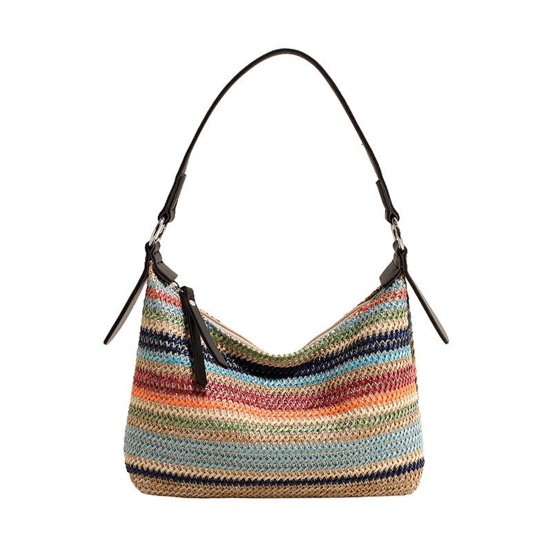 IELGY Summer Woven Underarm Bag Fashion Straw All-Match Shoulder Bag