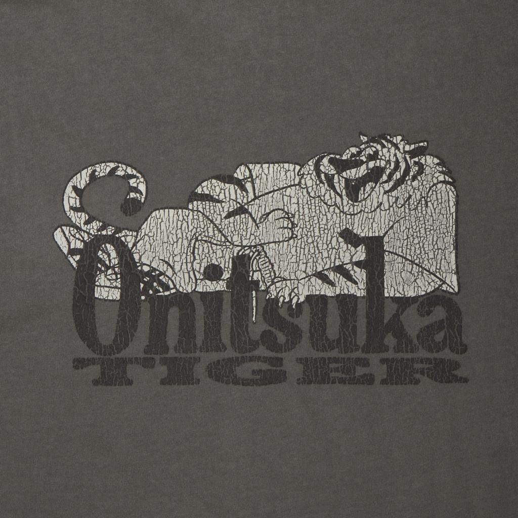 ONITSUKA TIGER Washed Graphic Tee Unisex Tops Gray 2183B610_001