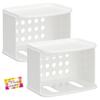 Made In Japan [Clean and Tidy Storage!] Pot House White Condiment Rack for 2 Pure Pots, Compact Storage, 19.3 X 13.9 X 13.4 Cm, 1 Kg Weight Capacity [