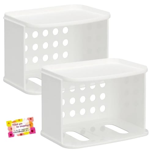 

Made in Japan [Clean and tidy storage!] Pot House White Condiment Rack for 2 Pure Pots, Compact Storage, 19.3 x 13.9 x 13.4 cm, 1 kg Weight Capacity [