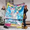 Cartoon Pokemon Cards Sylveon Printed Blanket Flannel Fluffy Soft Blanket for Adult Kids Plush Sofa Home Car Camping for Gifts