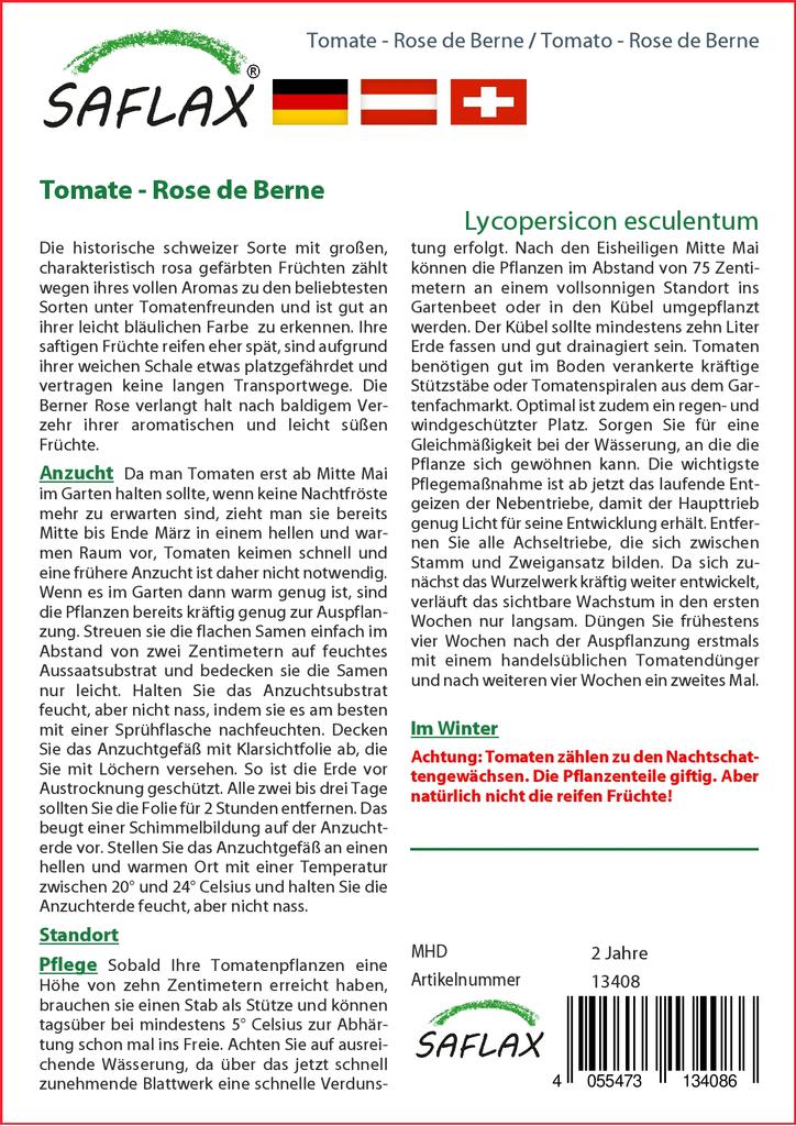 SAFLAX Pomodoro - Rosa di Berna - 10 semi - Lycopersicon esculentum
