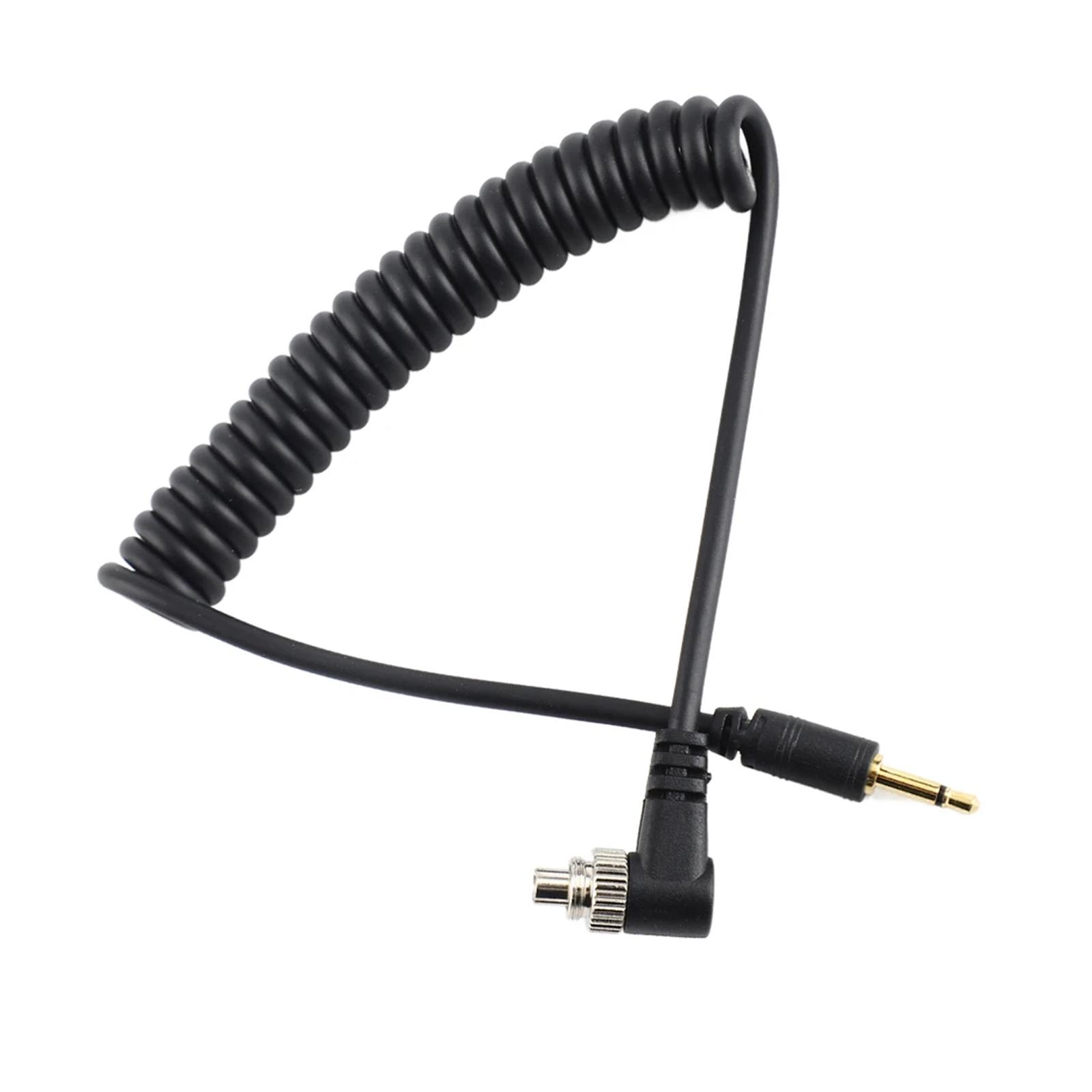 

Retractable 1meter Camera Flash Syncing Cord PC to 2.5mm Extended Coiled Wire Durability PVC Port Portable Accessory 1