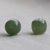 Natural Hetian Lake Green Jade Beads: Round, Barrel, and Lulutong Multi-Treasure Bracelet Spacer Beads.