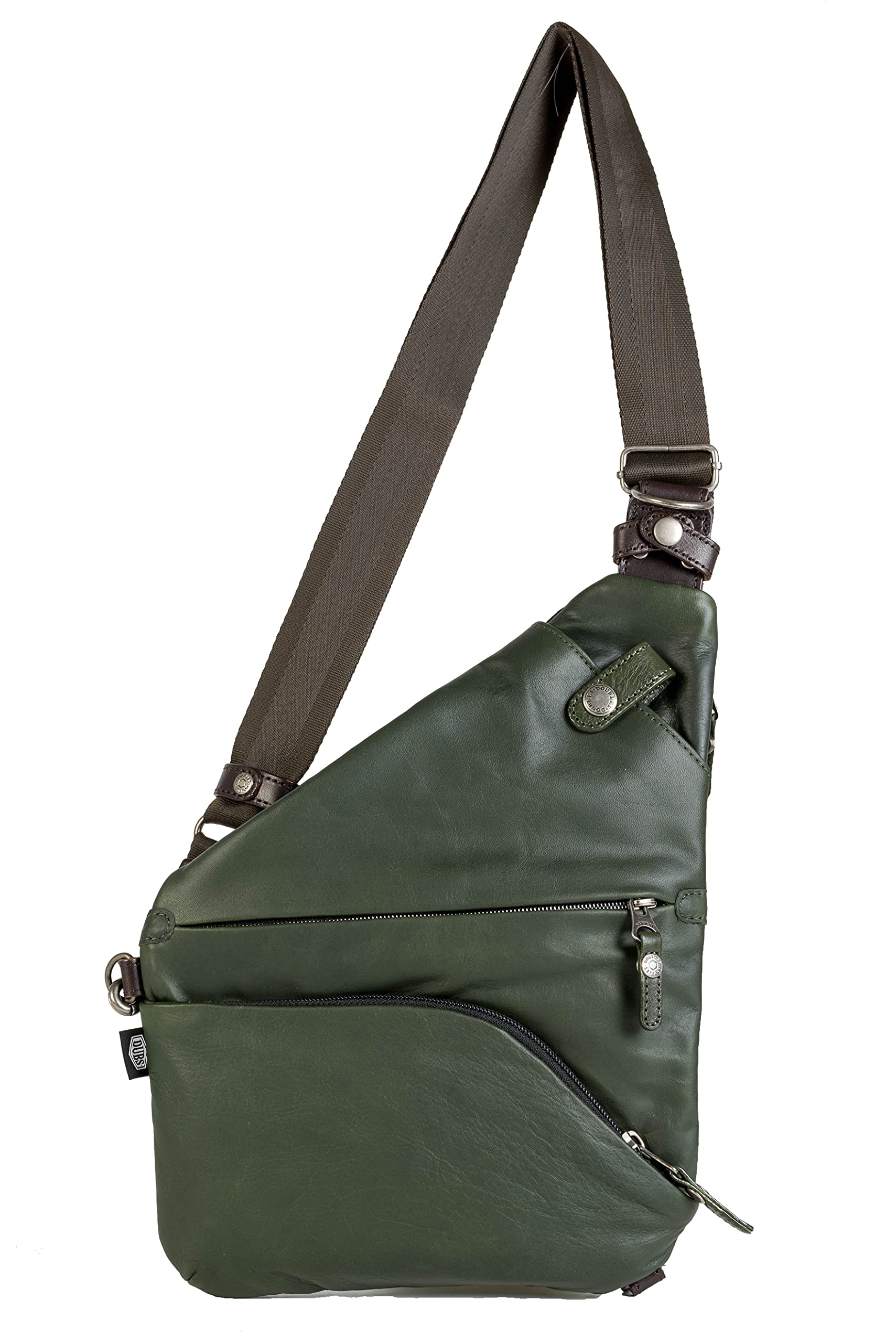 

DOUBLES Stylish Body Genuine Men s One-Shoulder Bag, Leather, Small, Green, JMO-7450