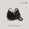 New niche design retro oily shoulder bag light luxury fashion crescent bag high-end messenger bag