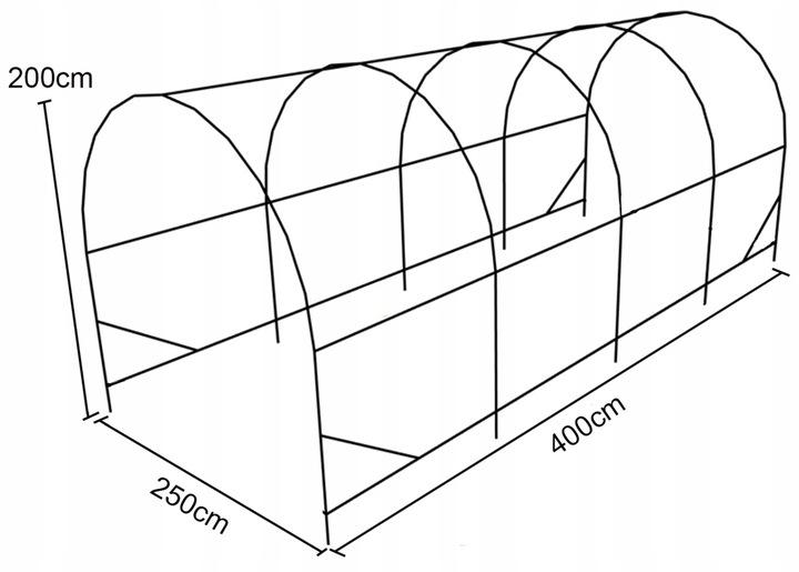 Tunel Foliowy Ogrodowy Duży 4X2,5 Szklarnia Warzywniak Foliak 10 M2 Uv-4